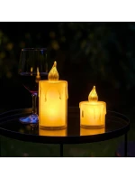 Dekorativní svíčka 3,6x5 cm zdobená LED diodami