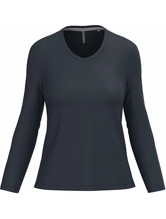 Kariban K 382 Dámské tričko do V s dl. rukávem 20.K382 navy Kariban K 382 Dámské tričko do V s dl. rukávem 20.K382 navy