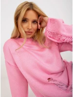 Dámský svetr BA SW 8043 .08X růžová - FPrice Dámský svetr BA SW 8043 .08X růžová - FPrice