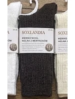 Ponožky WiK Soxlandia 3078 vzor 52 z merino vlny, velikosti 35–42