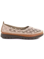 Béžové lodičky na klínku Sergio Leone PB291