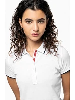 Kariban K 252 Dámské kontrastní piqué polo 20.K252 white/navy/white Kariban K 252 Dámské kontrastní piqué polo 20.K252 white/navy/white