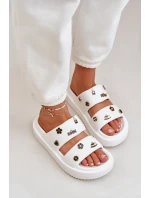 Pěnové Dámské Pantofle S Klipy Bílé Ravanala