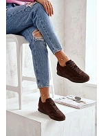 Tenisky z přírodního semiše Big Star TT274226 Čokoládové