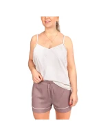 Dámské pyžamové kraťasy QS6449E-DVB hnědá - Calvin Klein