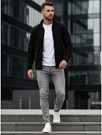 Pánská mikina na zip černá FashionStreet BX4771