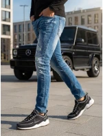 Modré pánské kalhoty FashionStreet UX3821 Modré pánské kalhoty FashionStreet UX3821