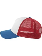 Atlantis Headwear Rapper Cotton-S 5 panelová Trucker kšiltovka 33.0260 white/red/royal