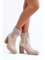 Dámské Ažurové Zámecké Boty Světle Béžové Lewski 3386 Dámské Ažurové Zámecké Boty Světle Béžové Lewski 3386