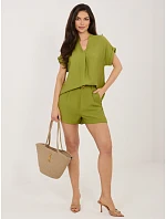 Šortky D60103M62612KA3 olivově zelená