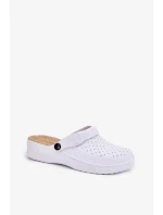 Dámské pěnové pantofle typu clogs Faylina – bílé