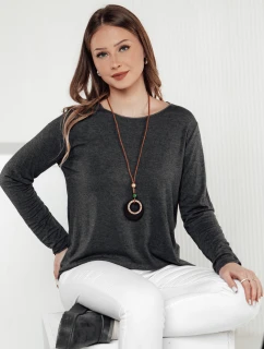 Dámská halenka LUCERIA s přívěskem v grafitové barvě FashionStreet RY2675