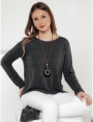 Dámská halenka LUCERIA s přívěskem v grafitové barvě FashionStreet RY2675