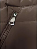 Hnědá péřová dámská zimní bunda (LHD-23032)