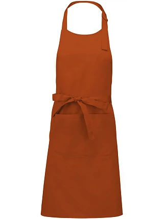 Kariban K 885 Zástěra s laclem 20.K885 burnt orange