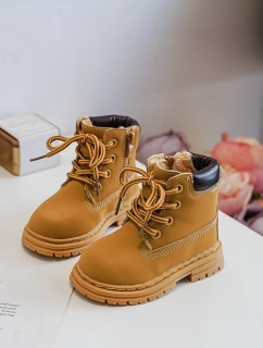 Dětské Trapery Botky Na Zip Camel Bansi