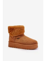 Sněhule na platformě s kožíškem Big Star OO274A106 Camel Sněhule na platformě s kožíškem Big Star OO274A106 Camel
