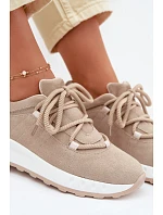 Kožené semišové dámské tenisky Bemela