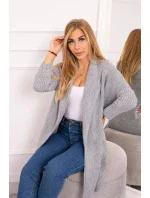 Svetr s netopýřími rukávy světle šedý