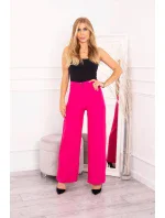 Široké kalhoty fuchsiové barvy Široké kalhoty fuchsiové barvy