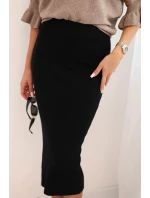 Dámská viskózová tužková sukně s elastickým pasem černá Dámská viskózová tužková sukně s elastickým pasem černá