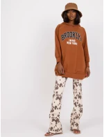 Dámská mikina-DHJ-BL-15658.35-světle hnědá