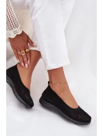 Dámské síťované baleríny ve sportovním stylu Virella – černé