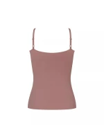 Dámský top ZERO Feel 2.0 Spaghetti Top - BROWN - hnědý 1141 - SLOGGI