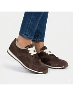 Dámské semišové hnědé kožené polobotky Vinceza 86427