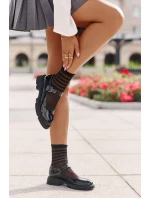 Lakované Dámské Polobotky S Páskem Černé Vinceza 62179