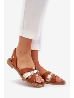 Zazoo 40382 Dámské kožené sandály hnědé