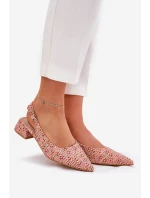 Pletené Dámské Sandály Na Jemném Podpatku Multikolor Jorela