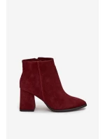 Dámské boty na podpatku se zlatým detailem Čokoládové Zazoo 3128