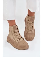 Dámské zateplené vysoké tenisky Big Star – béžové