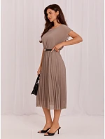 Dámské šaty DHJ SK 8839 1.23X hnědé - FPrice Dámské šaty DHJ SK 8839 1.23X hnědé - FPrice
