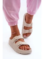 Dámské Pěnové Žabky Na Platformě Béžové Melorea