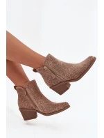 Dámské kovbojky na podpatku S.Барски HY52-538 béžové