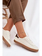 Dámské tenisky z eko kůže Big Star TT274311 světle béžové