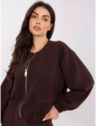 Mikina MJ BL H5034.19 tmavě hnědá Mikina MJ BL H5034.19 tmavě hnědá