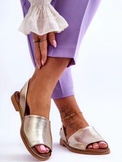 kožené sandály Zlaté Alivia
