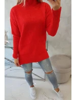 Svetr se stojáčkem S2019-52 červený - Kesi