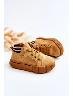 Dětské vysoké tenisky s zipem Camel Boone