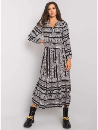 Šaty D73771M30225A3EN černobílé