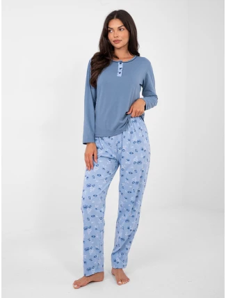 Pyžamo DU PI FP 007.69 šedomodré
