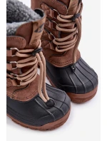 Vysoké Teplé Dětské Sněhule Se Stažením Hnědé Lee Cooper LCJ-24-44-2842K