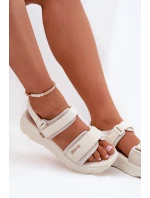 Dámské Sportovní Sandály Na Platformě Big Star RR274A076 Béžové