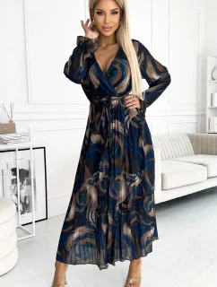 Dámské šaty 519-1 Modro-černá mix - Numoco