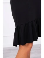 Šaty s tenkým páskem černé