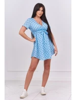 Modré puntíkované šaty Modré puntíkované šaty