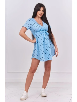 Modré puntíkované šaty Modré puntíkované šaty